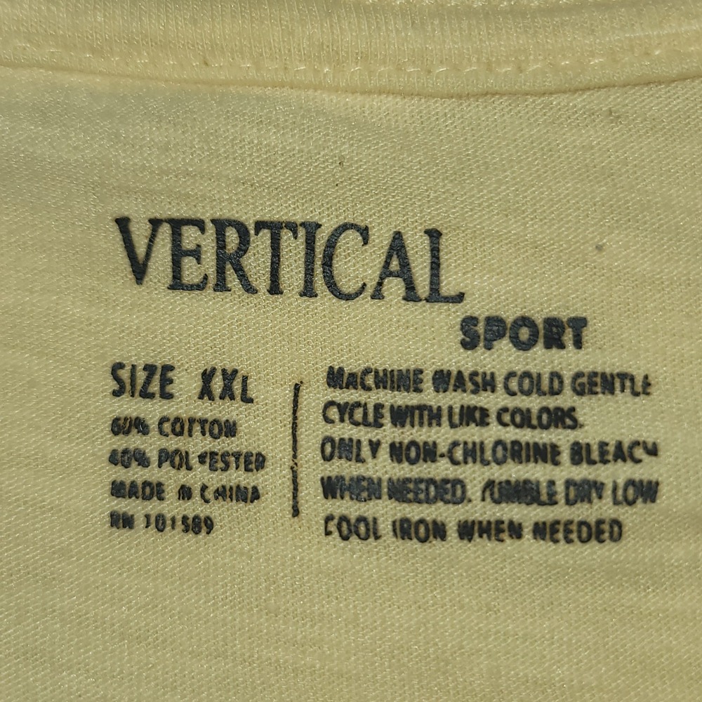 Vertical Sport Mens Short Sleeve Graphic T Pocket Button Detail Y2K Summer XXL - Picture 7 of 9